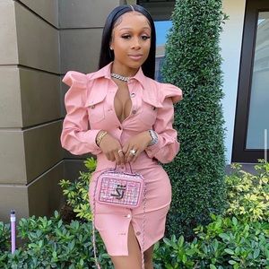 Shane Justin Collection “Fly High” Dress in Pink.